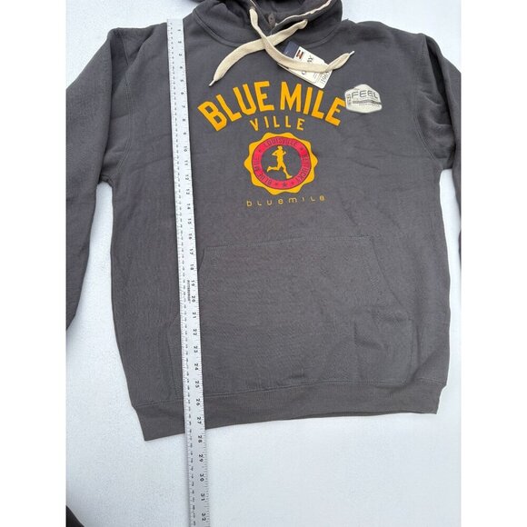 Bluemile Ville Hoodie Pullover Sweatshirt Gray Yellow Graphic Design Mens Size M - Picture 5 of 5